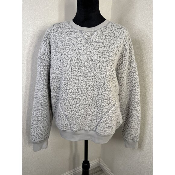 Victoria’s Secret Pink XS / S Gray Sherpa Crewneck Sweatshirt - Picture 1 of 7